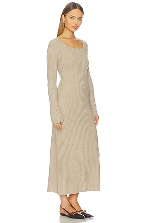 Guest In Residence Wide Rib Dress in Taupe