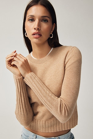 Shrunken Crew Cashmere Sweater Guest In Residence