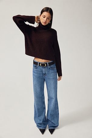 Cropped Turtleneck Cashmere Sweater Guest In Residence