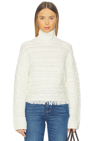 Cropped Cable Turtleneck Sweater Guest In Residence