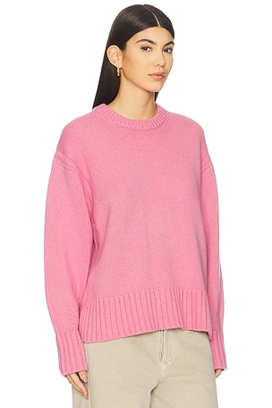 Guest In Residence Cozy Crew Sweater in Pink