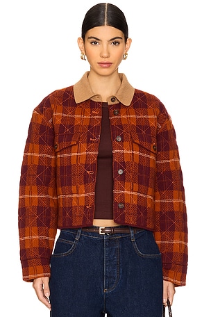 Tartan Cropped Cashmere Jacket Guest In Residence