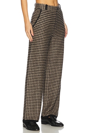 Guest In Residence Houndstooth Tailored Trouser in Black. Size XL. Also