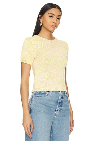 Guest In Residence Speckled Crop Tee in Yellow