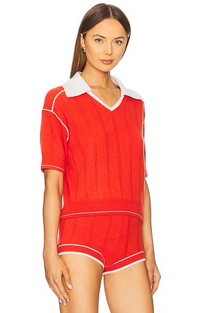 Guest In Residence Pele Cashmere Polo in Red