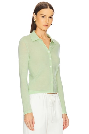 Guest In Residence Ele Cashmere Shirt in Sage
