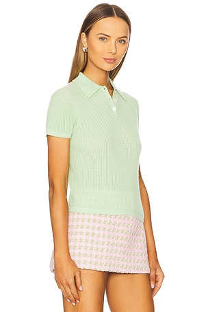 Guest In Residence Shrunken Cashmere Polo in Mint