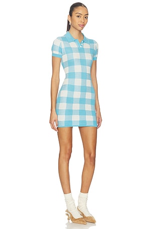 Guest In Residence Gingham Polo Dress in Blue