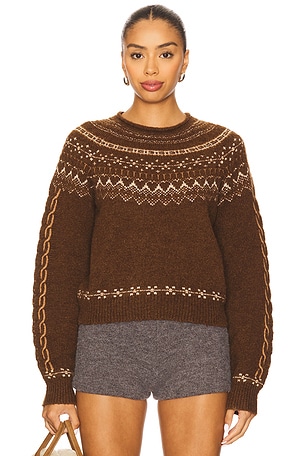 Guest In Residence Cloud Chalet Crew Sweater in Brown