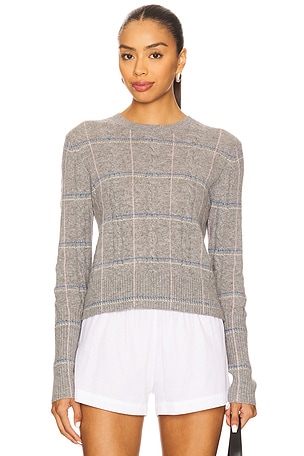 Shrunken Check Crew Sweater Guest In Residence