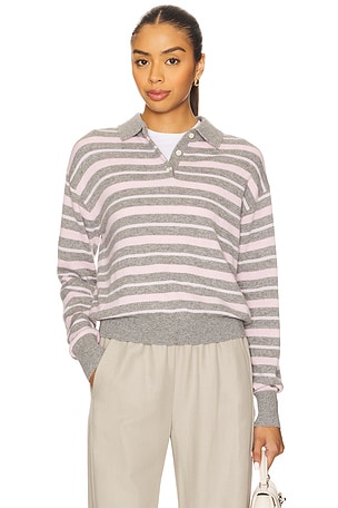 Collegiate Stripe Polo Sweater Guest In Residence