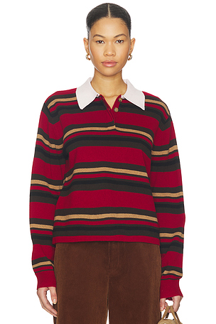 Cropped Stripe Rugby Sweater Guest In Residence