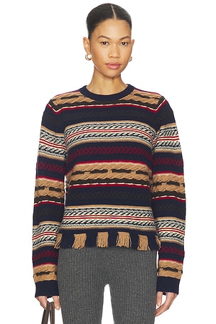 Western Stripe Crew Sweater Guest In Residence