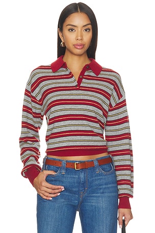 Collegiate Stripe Polo Sweater Guest In Residence