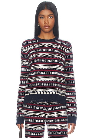 Western Stripe Crew Sweater Guest In Residence