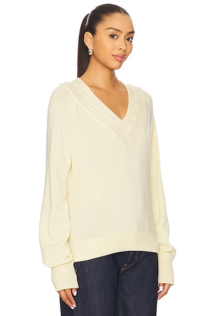 Guest In Residence The Varsity V Sweater in Yellow