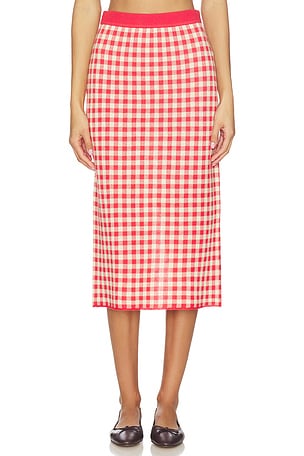 Gingham Long Skirt Guest In Residence