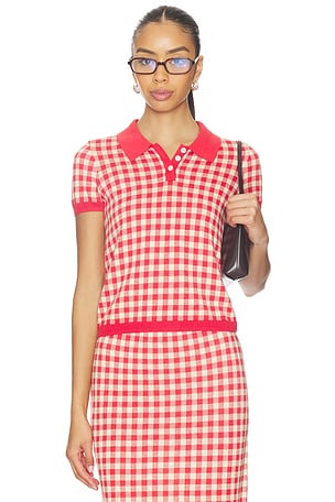 Gingham Shrunken Polo Guest In Residence