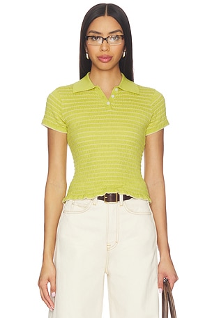 Smocked Shrunken Polo Guest In Residence
