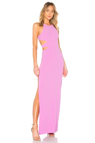 Halston offers Heritage Pink Fuchsia Halter Gown Sz 0