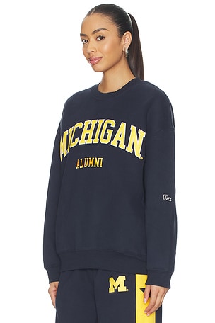 Hype and Vice Michigan Offside Crew Sweatshirt in Navy