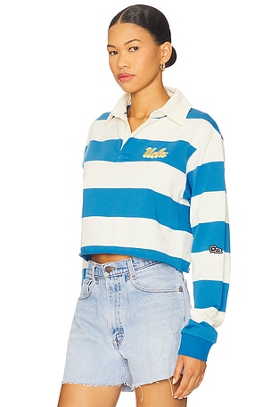 Hype and Vice UCLA Rugby Polo Top in Blue