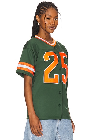Hype and Vice University Of Miami Football Jersey Top in Dark Green. Size XS. Also