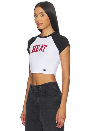 Hype and Vice Miami Heat Homerun Tee in Black,White. Size XS. Also