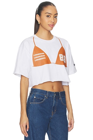 Hype and Vice University Of Texas At Austin Track Tee in Burnt Orange in White. Size XS. Also
