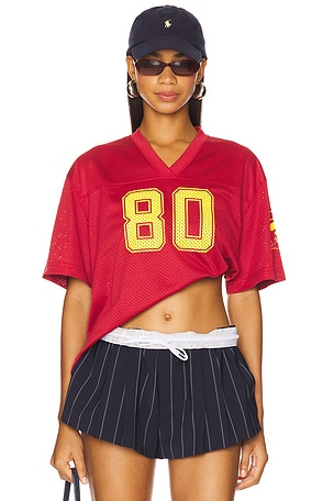 University Of Southern California Boyfriend Jersey Top Hype and Vice
