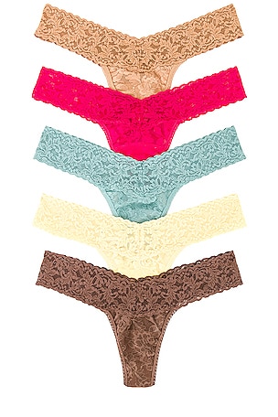 Hanky Panky Signature Lace Low Rise Thong 5-Pack & Reviews