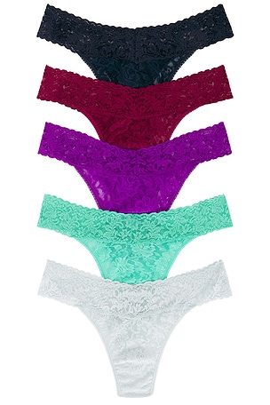 Signature Lace Original Rise Thong 5 Pack Hanky Panky