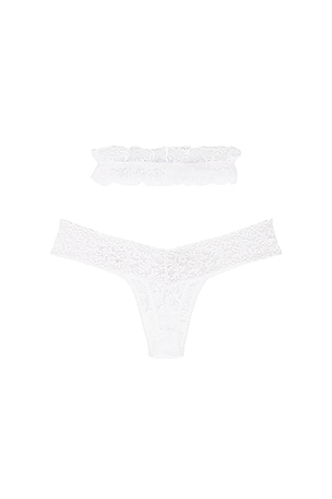 Hanky Panky I Do Box Set Low Rise Thong And Garter in White