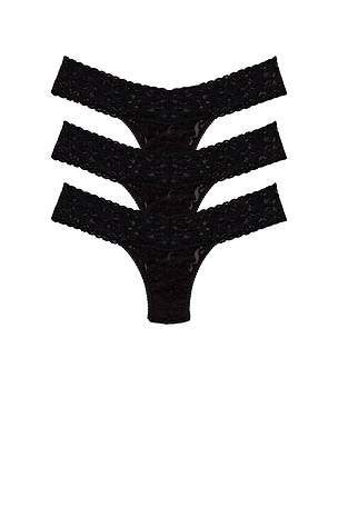 Signature Lace? Low Rise Thong Three Pack Hanky Panky