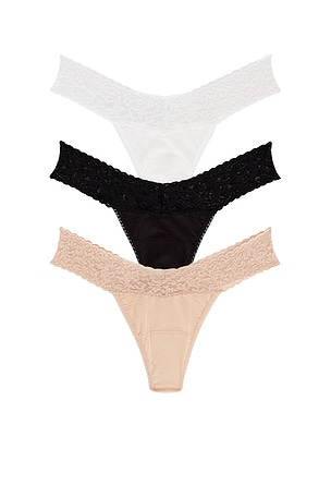 Supima Cotton? Low Rise Thong 3 Pack Hanky Panky