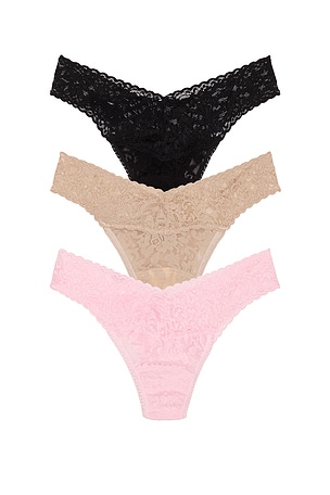 Signature Lace Low Rise 3 Pack Hanky Panky