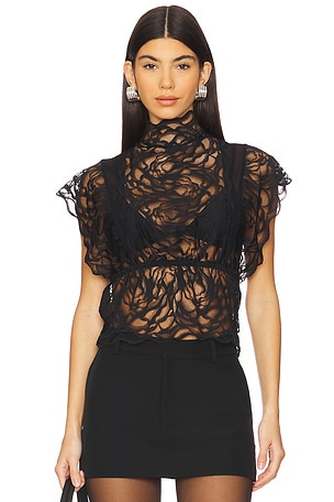 Lace Mock Neck Top Hanky Panky