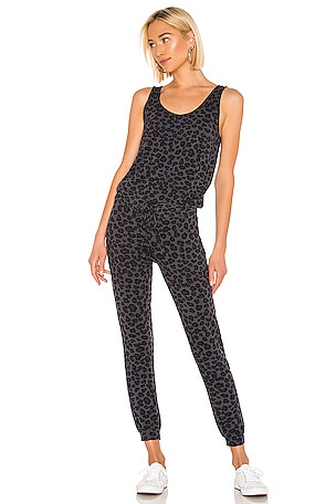 Monrow leopard jumpsuit on sale