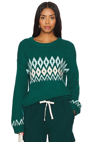 Wool Fair Isle Crew Neck SweaterMONROW$216NEW