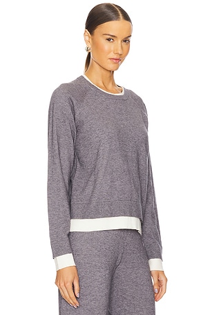 MONROW Crew Neck Sweater in Grey