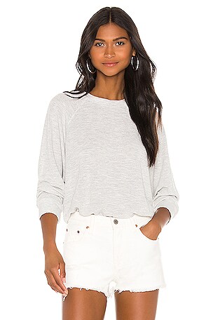 Monrow raglan sweatshirt on sale