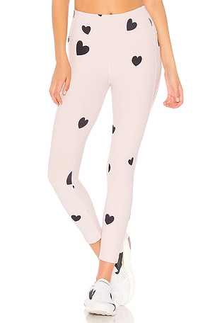 Monrow Scattered Heart Leggings in Dusty Rose store