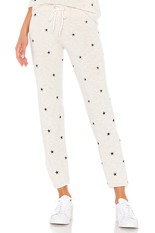 Monrow white star importante sweatpants monrow