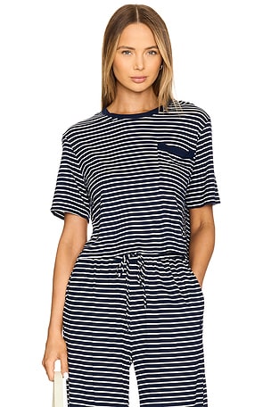 Stripe Crop Pocket Tee MONROW