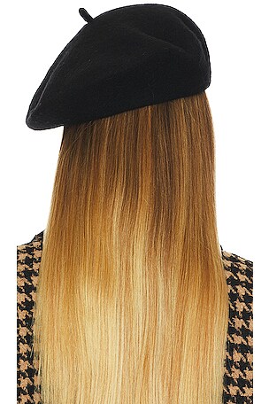 Hat Attack Classic Wool Beret in Black