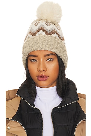 Hat Attack Fair Isle Beanie in Neutral | REVOLVE display picture 3