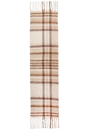 Hat Attack Cozy Plaid Scarf in Tan