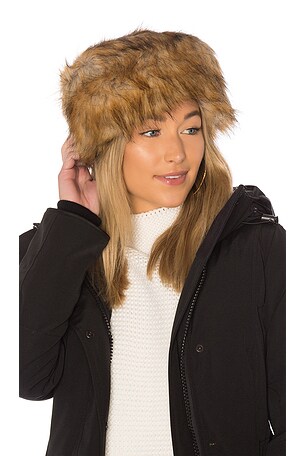 Hat Attack Faux Fur Hat in Natural Brown | REVOLVE display picture 1
