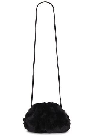 Hat Attack Faux Fur Clutch in Black