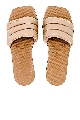 Sand Grey/Light Golden Slim Flip Flops